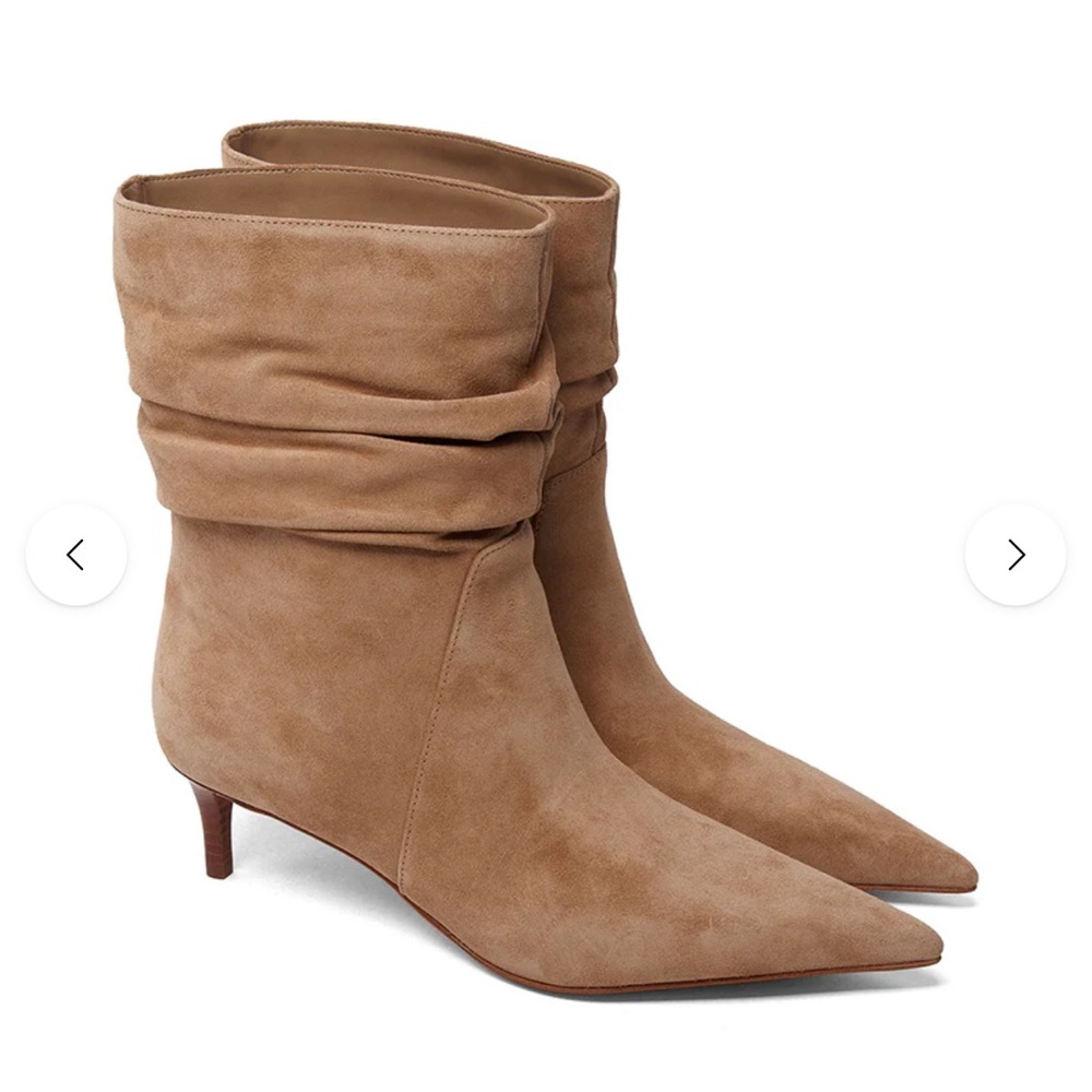 Michael Kors Collection Tan Suede Heeled Boots
